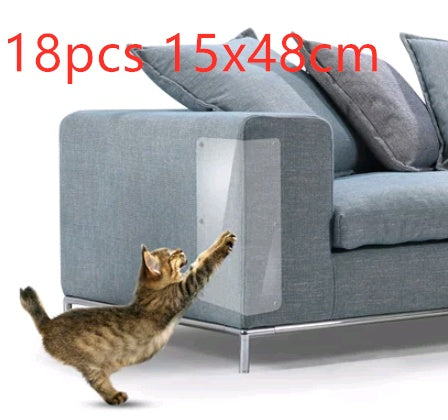 Transparent Anti-Scratch Sofa Protector – PVC Film for Cats & Pets