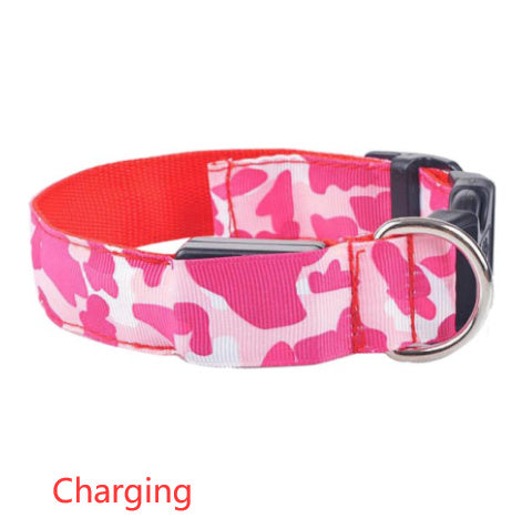 LED Light-Up Dog Collar – USB Safety Night Collar with 3 Flash Modes