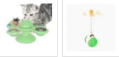 Rotating Windmill Cat Toy with Suction Cup – LED Ball & Catnip for IQ Play
