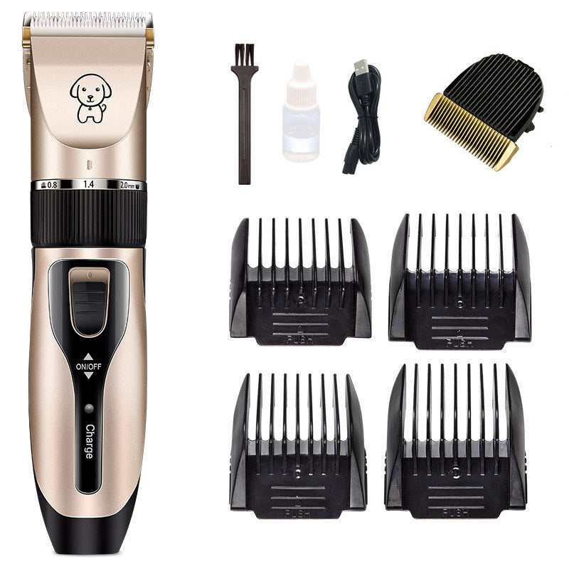 Rechargeable Pet Hair Clipper – Low Noise, Ceramic Blade, 90min Runtime