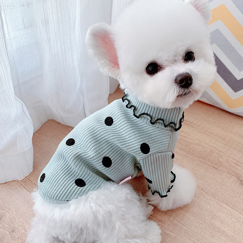 Polka Dot Cotton Dog Shirt – Soft, Stylish & Lightweight Everyday Pet Outfit