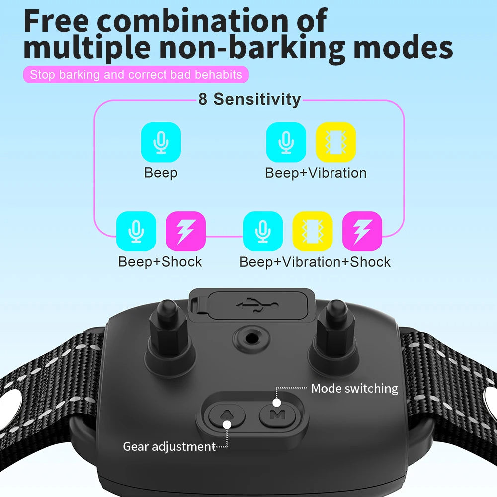 Smart Anti-Bark Dog Collar – AI-Powered Bark Control for All Dog Sizes
