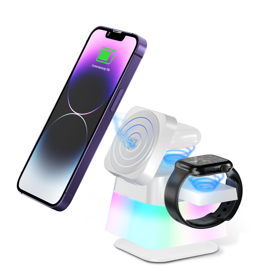 4-in-1 Magnetic Wireless Charger – Foldable Charging Station with Night Light – power-bank