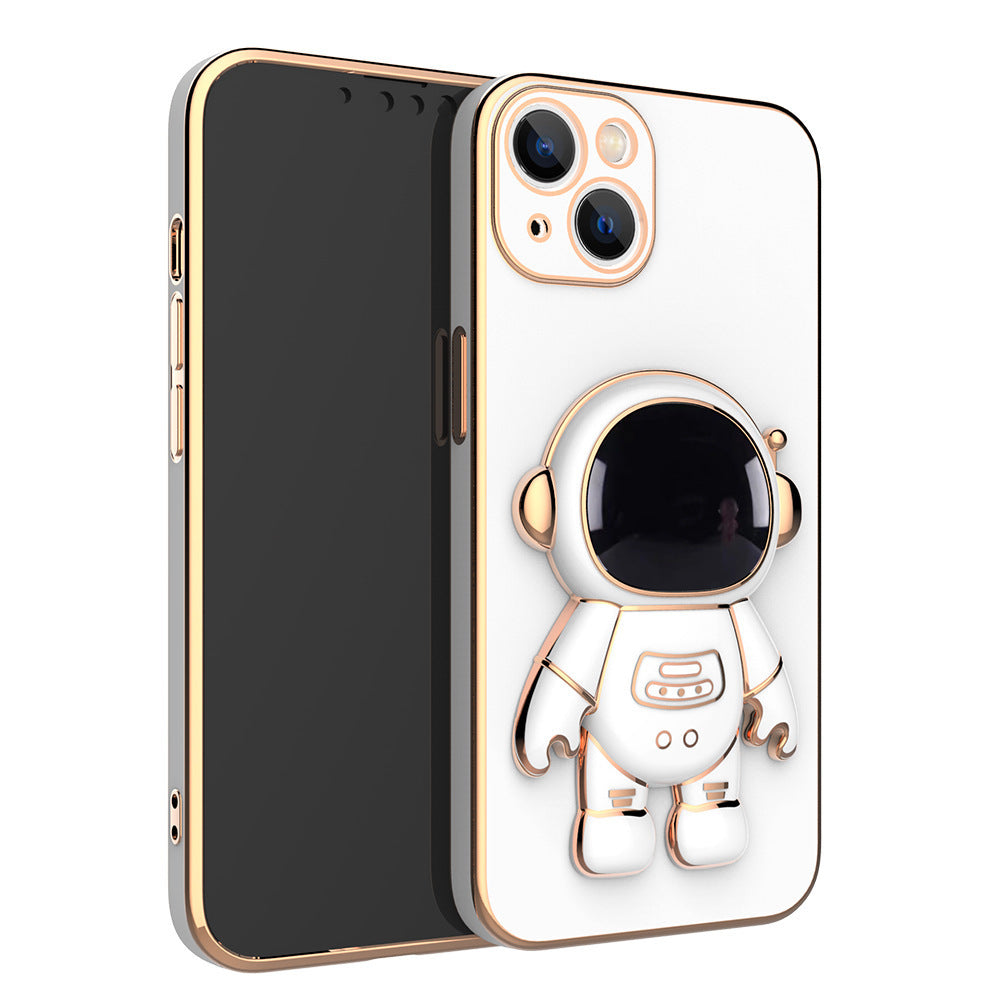 3D Astronaut iPhone Case – Electroplated Shockproof TPU with Kickstand – phone-case