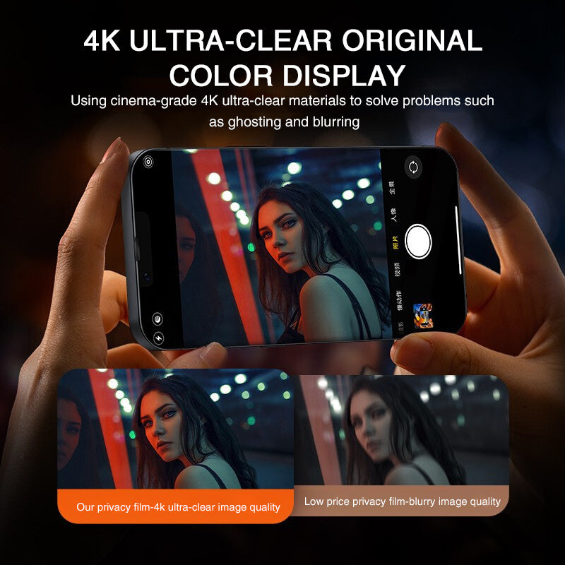 Anti-Peep Tempered Glass iPhone Screen Protector – Privacy + HD Clarity