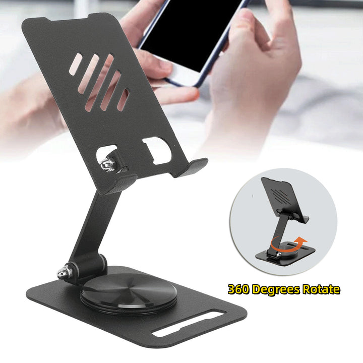 Foldable 360° Phone & Tablet Stand – Adjustable Aluminum Desk Holder – phone-stand