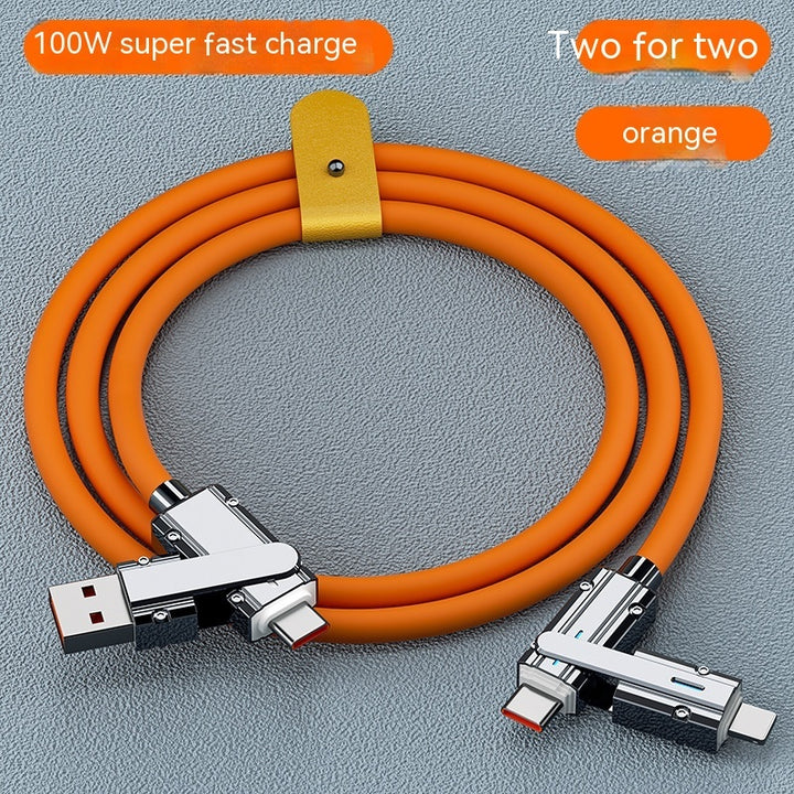 1m Zinc Alloy Fast Charging Cable – Dual Lightning & Type-C Compatibility – car-accessory