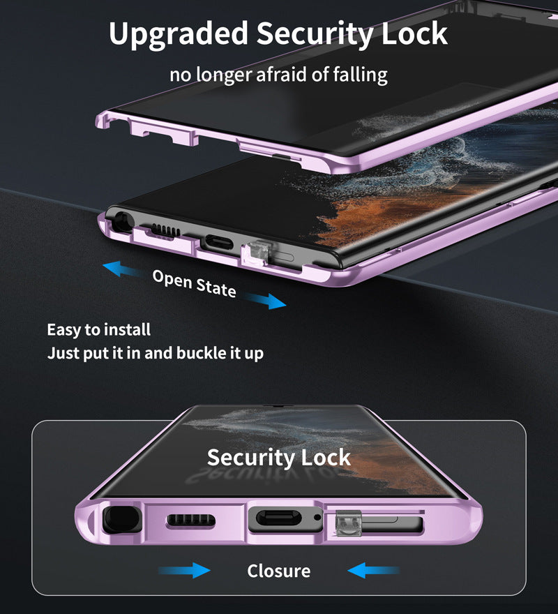 Magnetic Mirror Metal Phone Case – Stylish Shockproof Cover for Android Phones