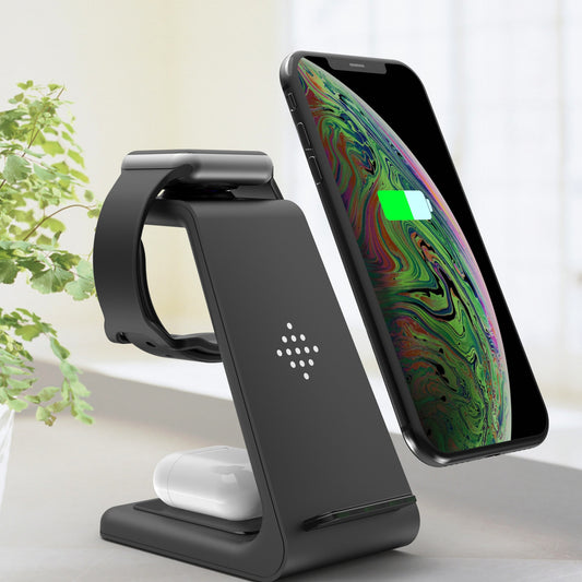 3-in-1 Wireless Charging Station – Phone, Watch & Earbuds Stand – power-bank