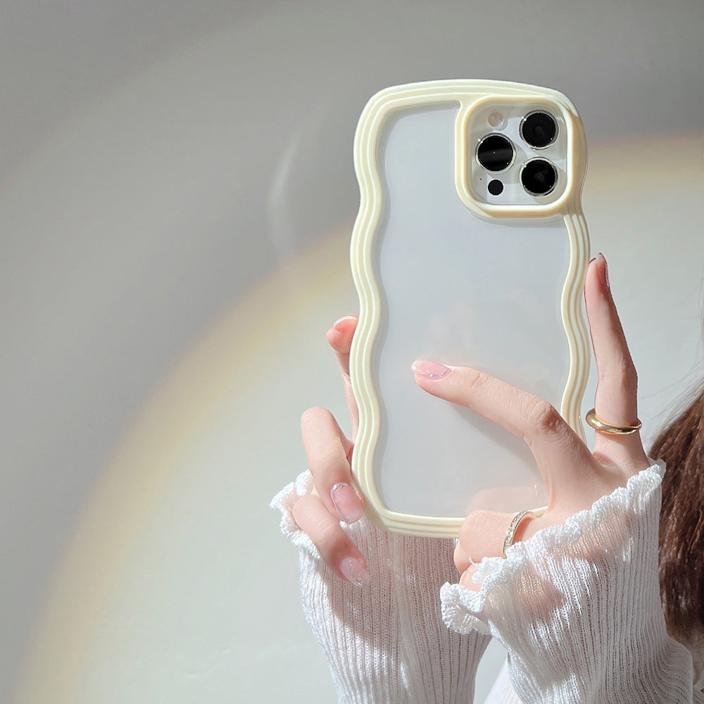 Wavy Edge TPU iPhone Case – Soft Protective Cover for iPhone 11–13 Series