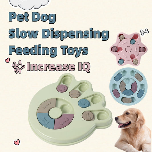 Interactive Puzzle Feeder Bowl – Slow Eating for Dogs & Cats – grooming kit