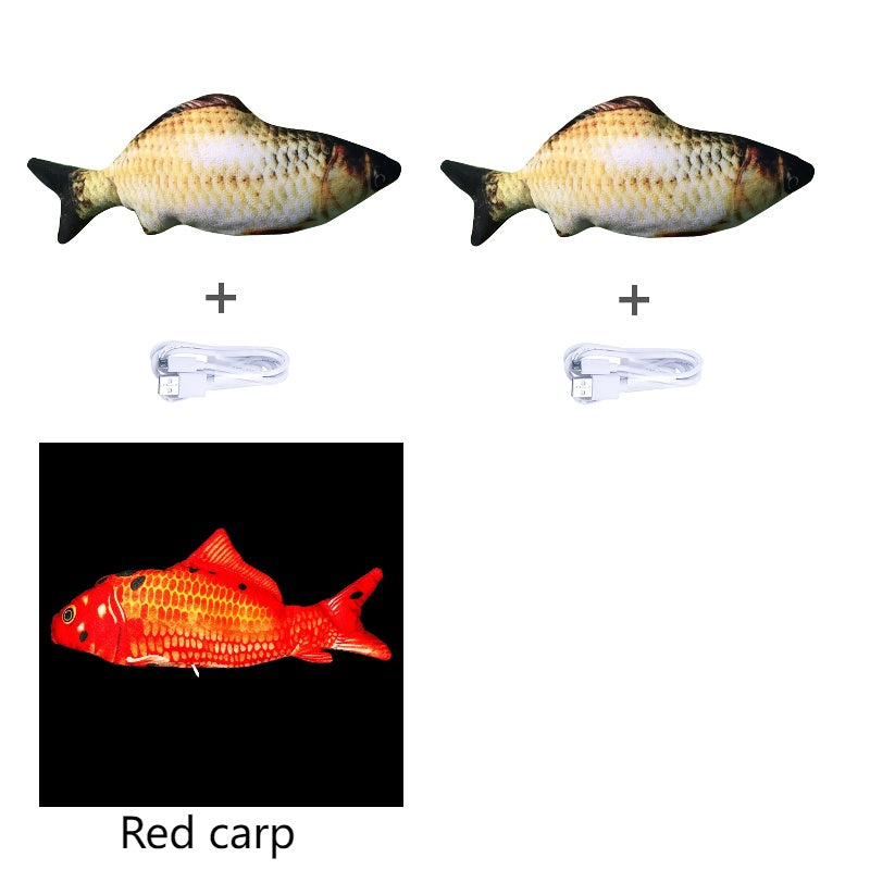 USB Flopping Fish Cat Toy – Rechargeable, Realistic & Safe for Solo Play
