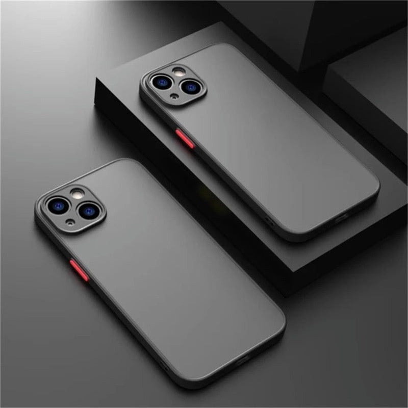 Frosted Acrylic 3D iPhone Case – Drop-Proof Color Block Matte Cover