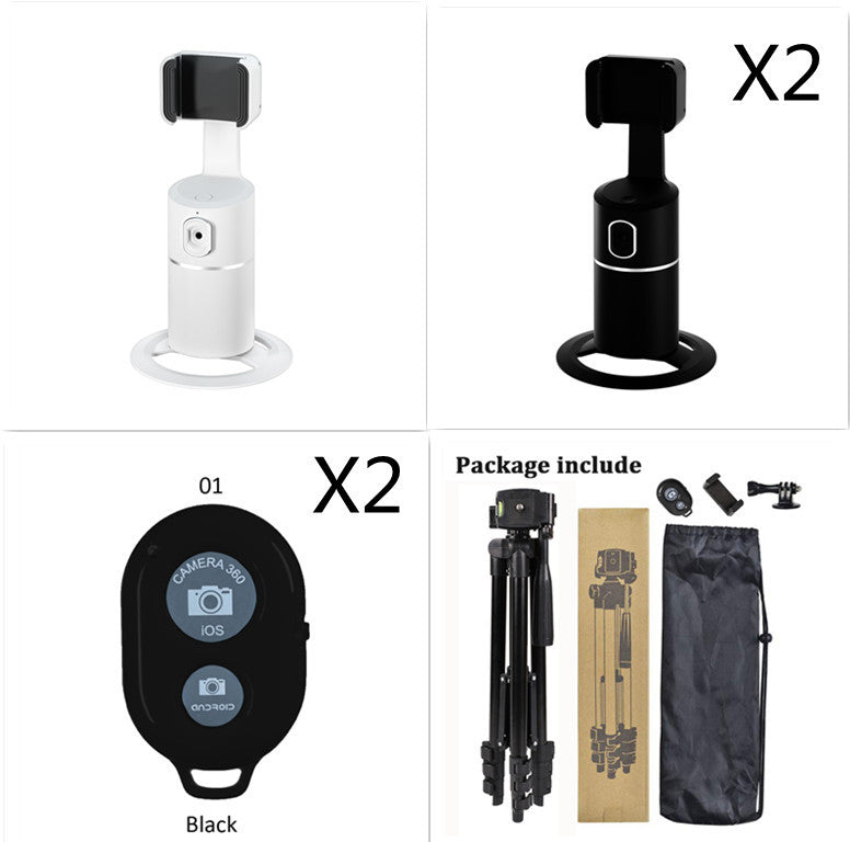 AI Face Tracking Phone Mount – 360° Auto-Tracking Stand for Live Streaming & Vlogging