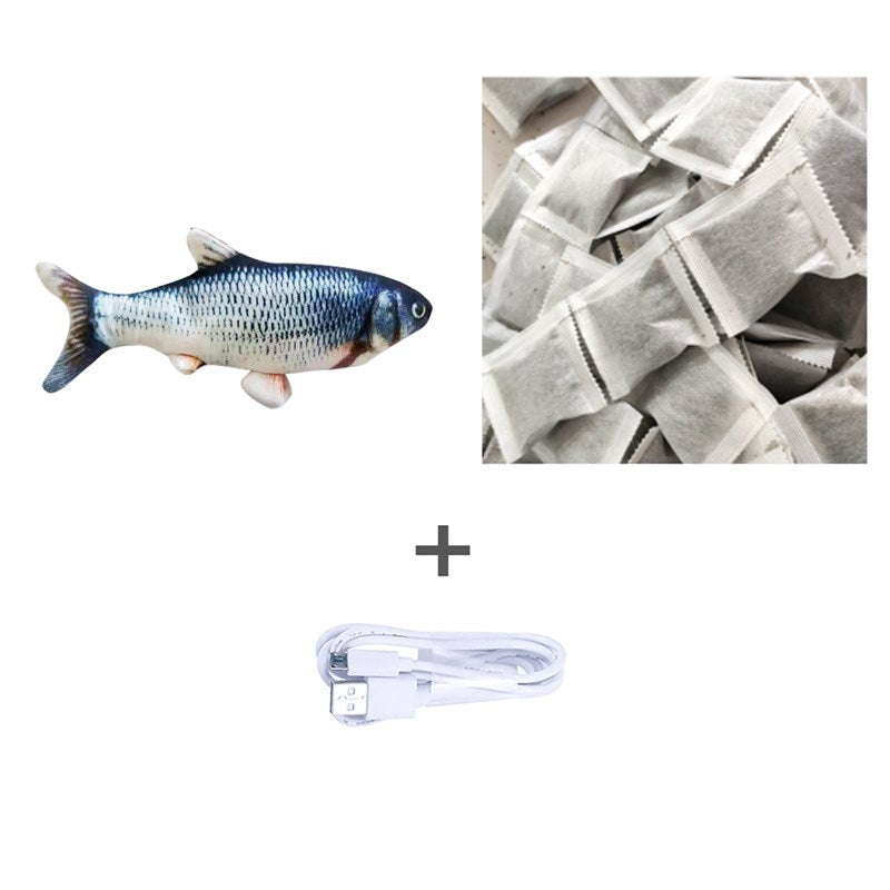 USB Flopping Fish Cat Toy – Rechargeable, Realistic & Safe for Solo Play