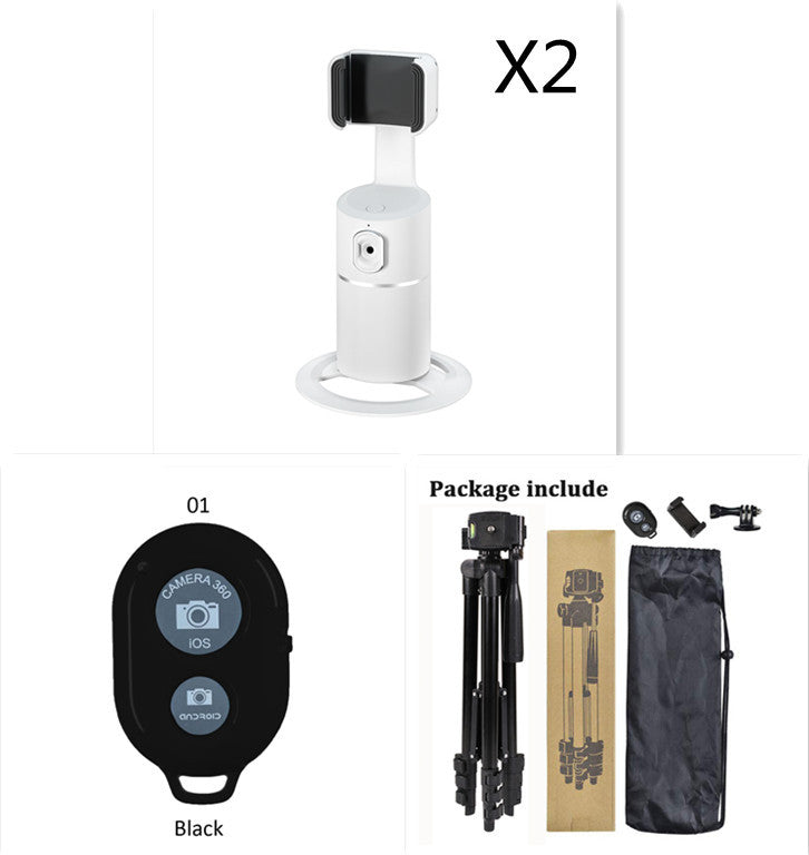 AI Face Tracking Phone Mount – 360° Auto-Tracking Stand for Live Streaming & Vlogging