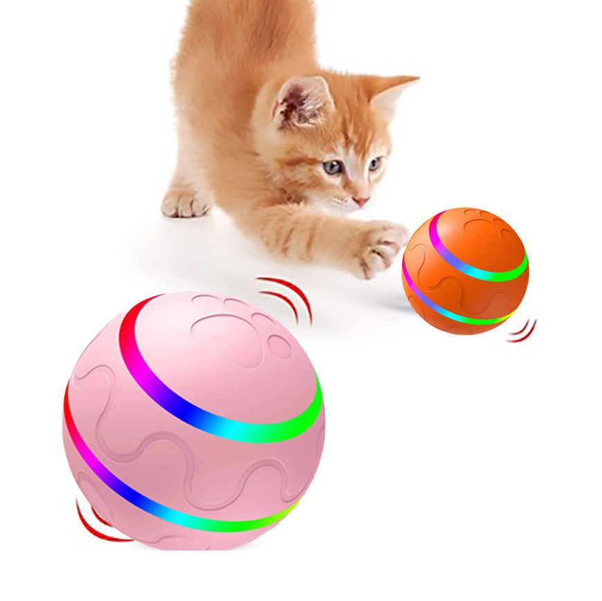 Interactive Smart Rolling Cat Ball Toy – USB Rechargeable | Auto Movement & Remote Control