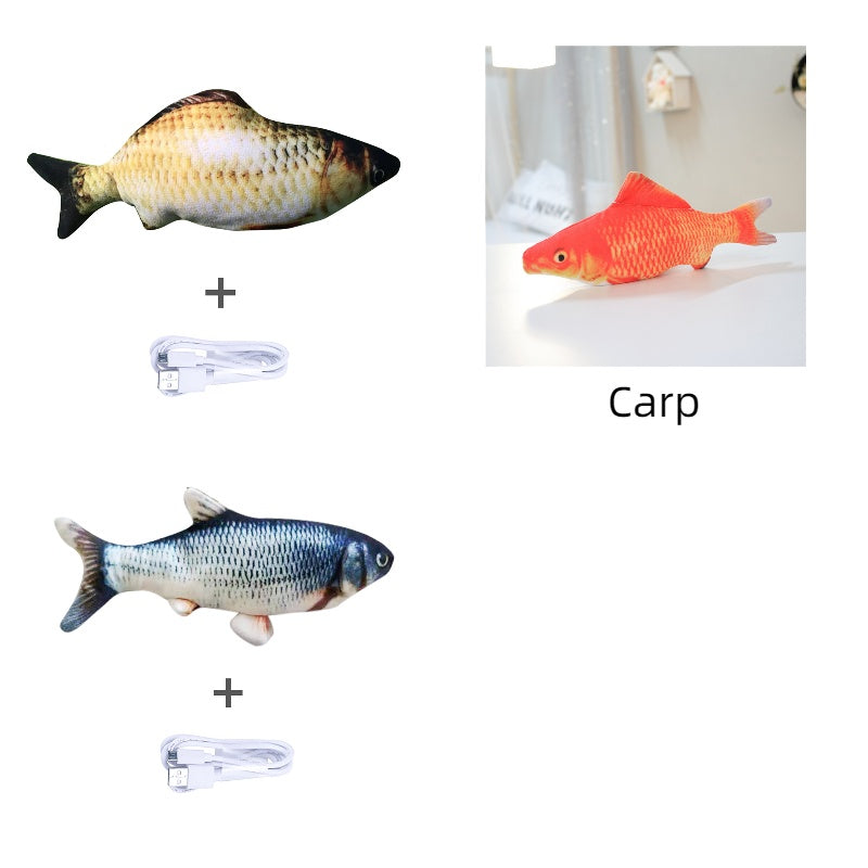 USB Flopping Fish Cat Toy – Rechargeable, Realistic & Safe for Solo Play