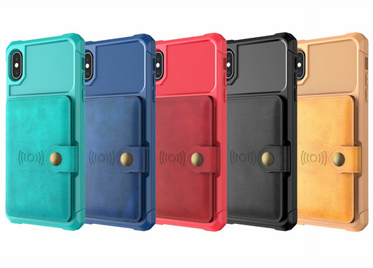 Geometric PU Leather Phone Case – Stylish Back Cover for iPhone & Samsung – phone-case