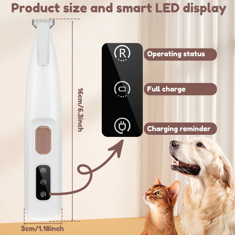 LED Pet Paw Trimmer – Safe, Precise Grooming for Dogs & Cats