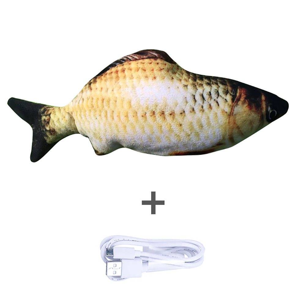 USB Flopping Fish Cat Toy – Rechargeable, Realistic & Safe for Solo Play