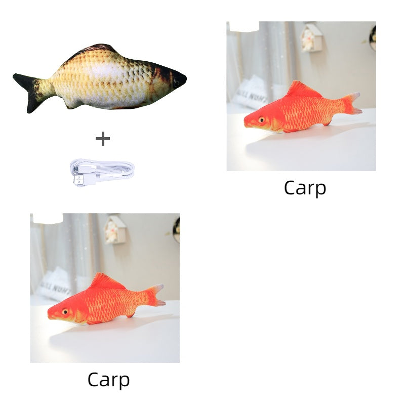 USB Flopping Fish Cat Toy – Rechargeable, Realistic & Safe for Solo Play