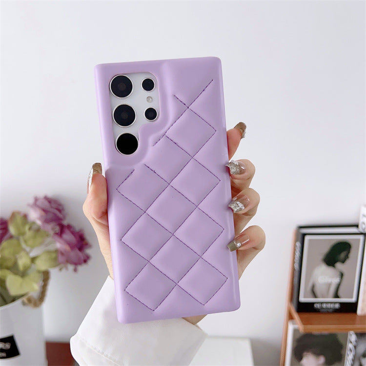 Puffer Jacket iPhone Case – Quilted Imitation Leather in Cozy Korean Style