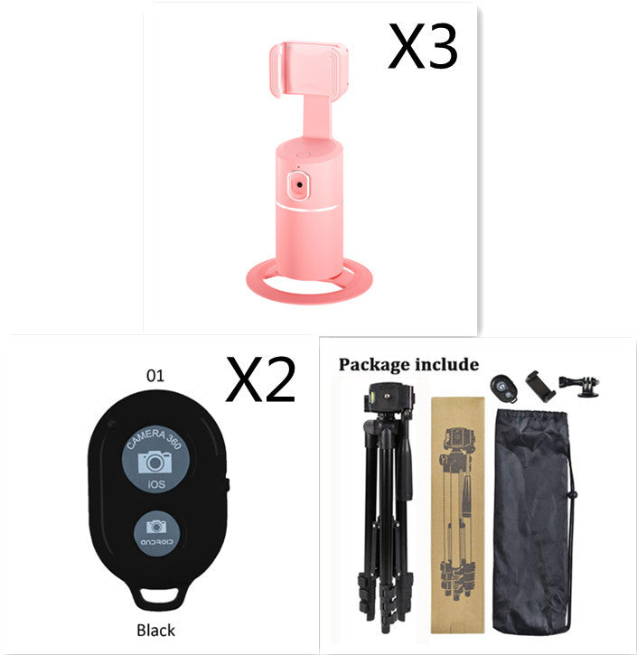 AI Face Tracking Phone Mount – 360° Auto-Tracking Stand for Live Streaming & Vlogging