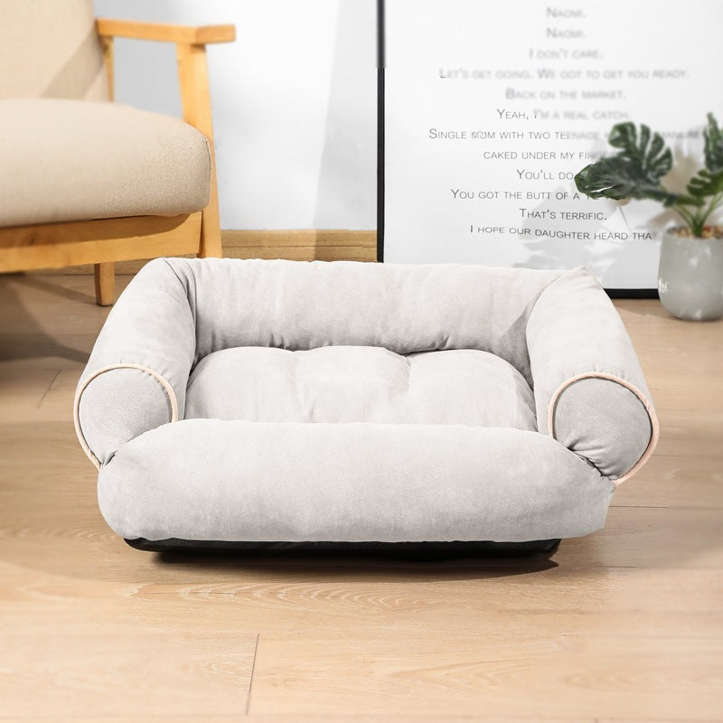 Plush Dog Sofa Bed – Orthopedic, Washable Comfort for Dogs & Cats of All Sizes