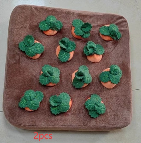 Interactive Carrot Pulling Snuffle Toy Mat for Dogs & Cats – IQ Training Play