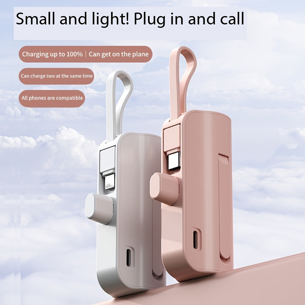 WINSWAY 5000mAh Portable Power Bank – Type-C, Phone Holder