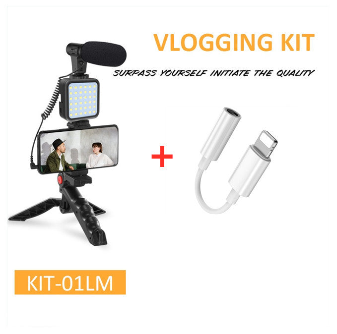 Universal Tripod Mic Set with Condenser Microphone – For iPhone, Smartphones & Cameras