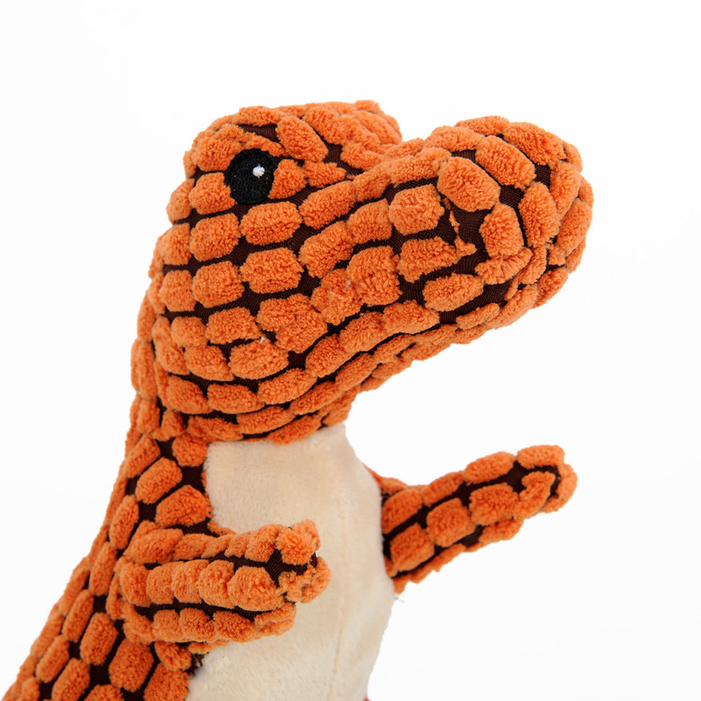 25cm Dinosaur Plush Dog Toy – Soft Squeaky Chew Toy for Small & Medium Dogs – grooming kit