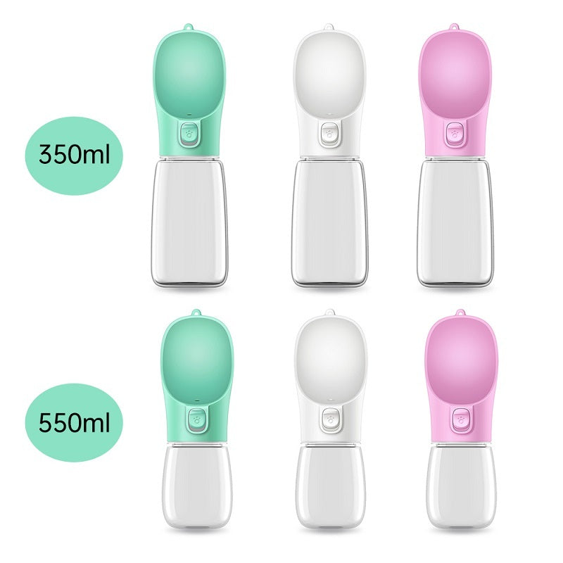 Portable Pet Water Bottle – Leak-Proof One-Button Dispenser for Dogs & Cats