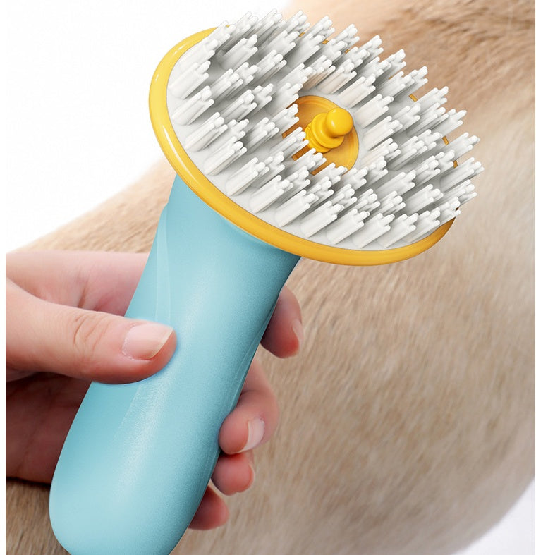 Pet Bath Massage Brush for Dogs & Cats – Soft TPR Grooming Tool for Shedding & Bathing