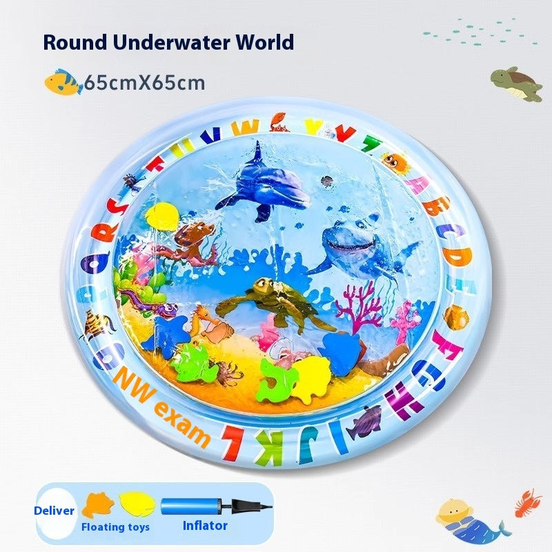 Inflatable Cat Cooling Water Mat – Summer Ice Pad with Ocean Theme (65cm / 100cm)