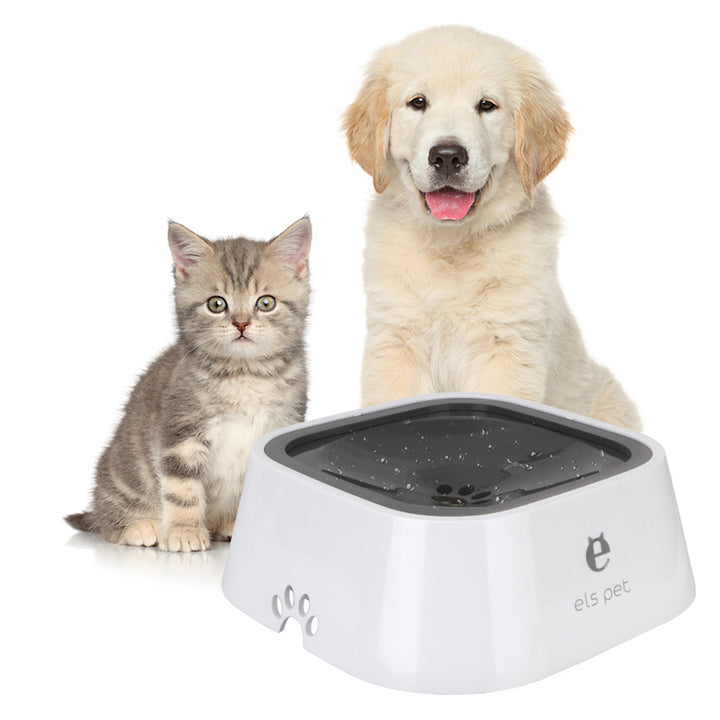 1.5L Floating Pet Water Bowl – No-Spill Slow Feeder for Cats & Dogs product image – dog accessories