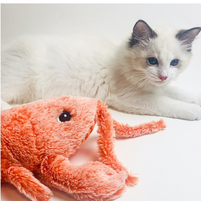 Electric Jumping Lobster Cat Toy | USB Rechargeable Plush Toy