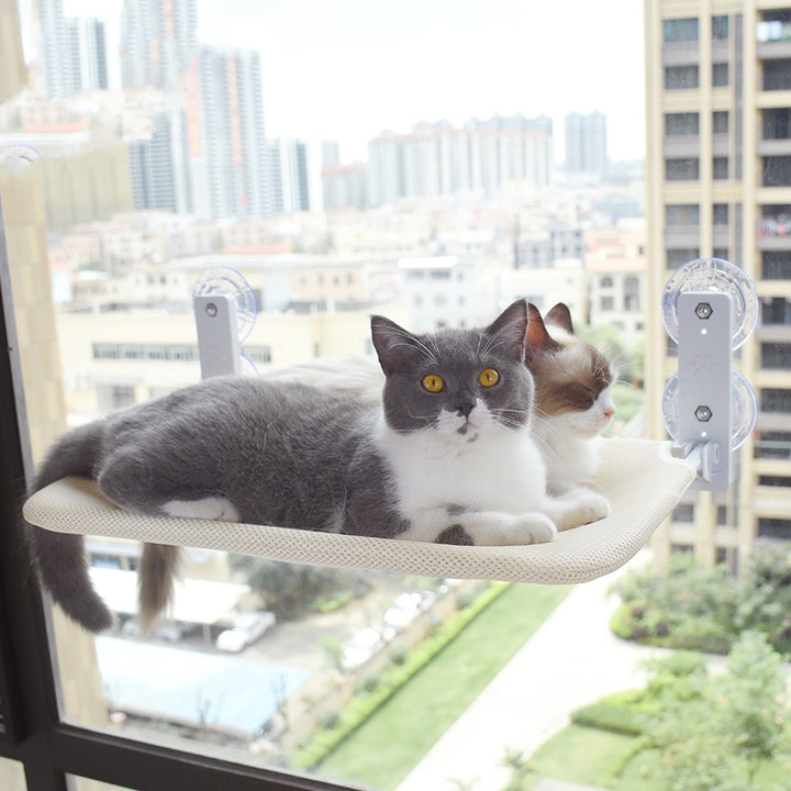 Plush Suction Cup Window Cat Perch – Cozy Window Hammock for Sun-Loving Cats – grooming kit