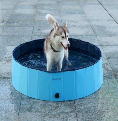Durable Foldable Dog Swimming Pool – Portable Non-Slip Pet Bath & Kiddie Pool