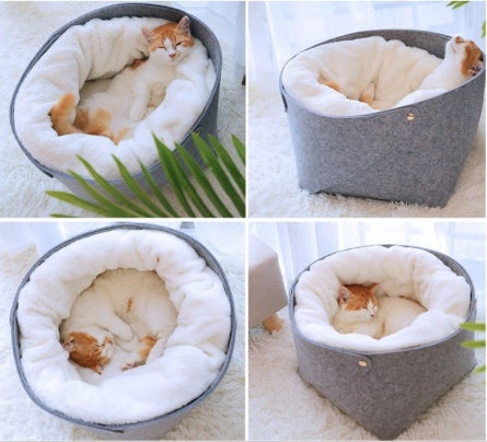 Windproof Cat House – Warm & Removable Nest for Indoor Winter Comfort