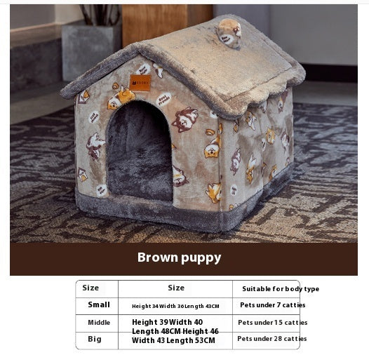 Self-Warming Plush Pet Nest Bed – Cozy Indoor Bed for Cats & Small Dogs