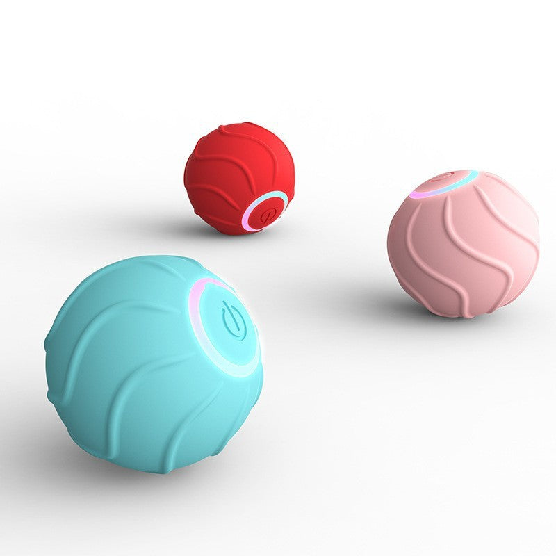 Automatic Self-Moving Silicone Cat Toy Ball – Hands-Free Rolling Toy for Indoor Cats
