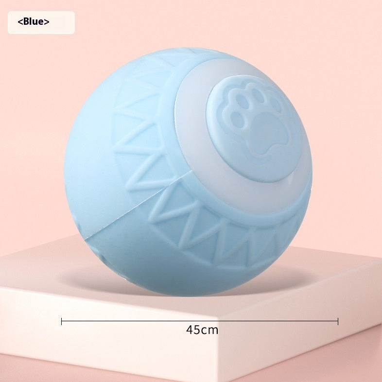 Rechargeable Smart Cat Toy Ball – Auto-Rolling Silicone Toy for Indoor Cats