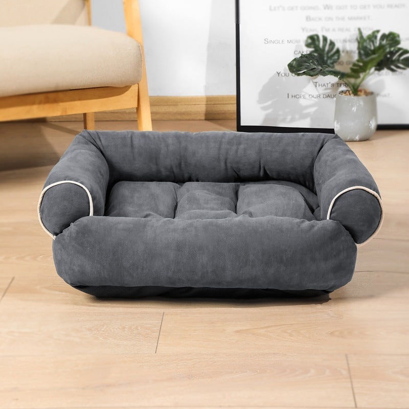 Plush Dog Sofa Bed – Orthopedic, Washable Comfort for Dogs & Cats of All Sizes