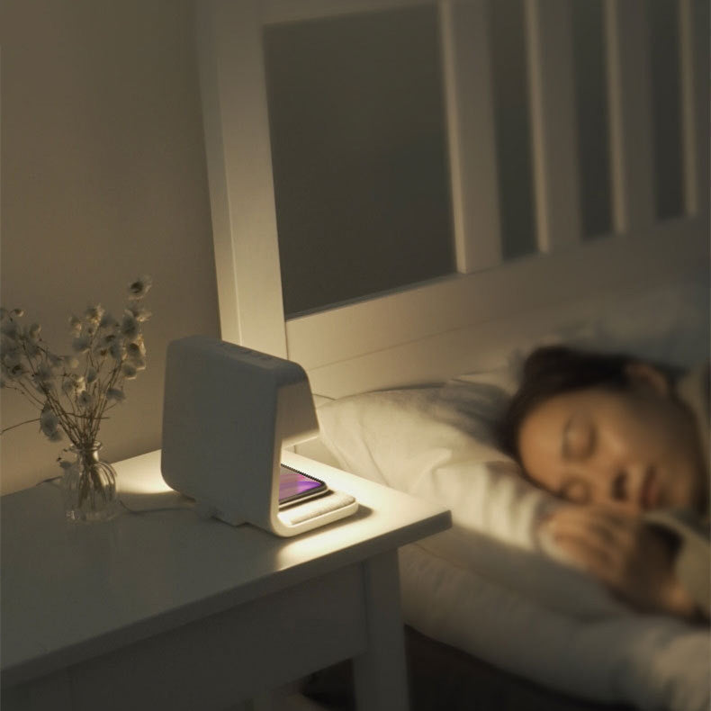3-in-1 Bedside Lamp | Wireless Charger + Alarm Clock + Light – power-bank