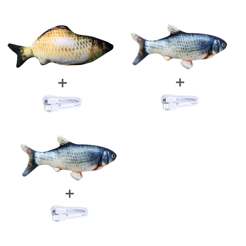 USB Flopping Fish Cat Toy – Rechargeable, Realistic & Safe for Solo Play