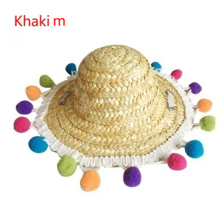 Pet Sunglasses & Straw Hat Set – Summer Outfit for Cats & Small Dogs