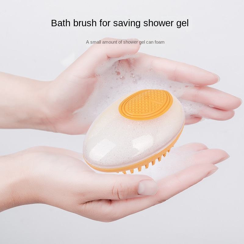 2-in-1 Pet Bath & Grooming Brush – Silicone Brush with Shampoo Dispenser – grooming kit