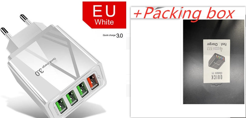 30W USB Wall Charger – 4-Port Fast Charging Station with Smart Chip – power-bank
